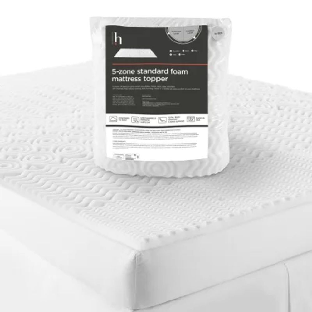 Home Expressions 5-zone standard foam mattress topper