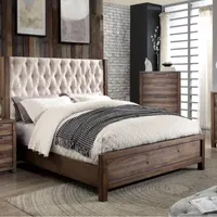 Skyhawk Upholstered Tufted Platform Bed