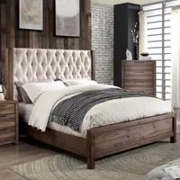 Skyhawk Upholstered Tufted Platform Bed