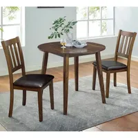 3-pc. Round Upholstered Dining Set