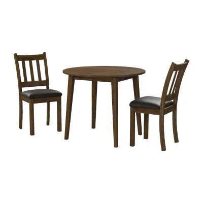 3-pc. Round Upholstered Dining Set