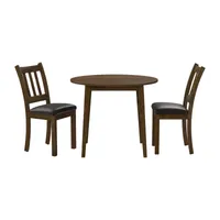 3-pc. Round Upholstered Dining Set