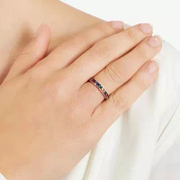 Sparkle Allure Womens Multi Color Crystal Pure Silver Over Brass Band