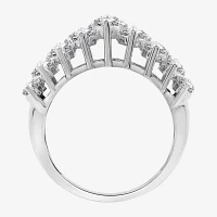 (G-H / Si2-I1) 2 CT. T.W. Lab Grown White Diamond 10K Gold Cluster Band