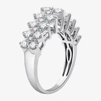 (G-H / Si2-I1) 2 CT. T.W. Lab Grown White Diamond 10K Gold Cluster Band