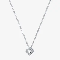 Ever Star (H-I / Si2-I1) Womens 1/4 CT. T.W. Lab Grown White Diamond 10K Gold Round Pendant Necklace