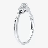 I Said Yes (H-I / I1) Womens 1/2 CT. T.W. Lab Grown White Diamond Sterling Silver Round 3-Stone Engagement Ring