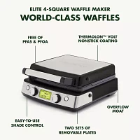 Greenpan Elite 4-Square Ceramic Non-Stick Waffle Maker