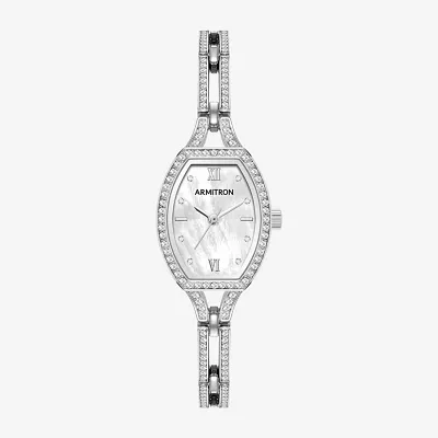 Armitron Womens Crystal Accent Silver Tone Bracelet Watch 75/5902mpsv