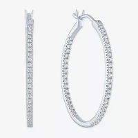 Diamond Addiction (G-H / Si2-I1) 1/2 CT. T.W. Lab Grown White 10K Gold 29.8mm Hoop Earrings