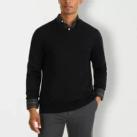 Van Heusen Essential Mens Mock Neck Long Sleeve Pullover Sweater