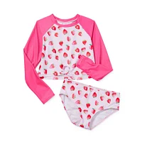 Sol Swim Little & Big Girls Rash Guard Set