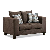 Olivia Contemporary Chenille Loveseat