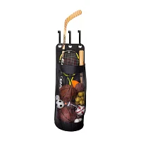 Honey-Can-Do Black Over-The-Door Sports Equipment Single Compartment Hanging Organizer