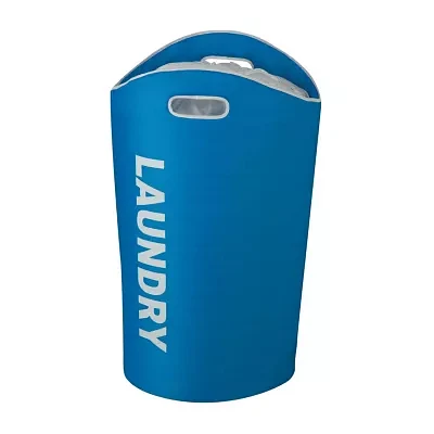 Honey-Can-Do Blue With Handles Laundry Polyester Single Compartment Hamper