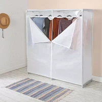 Honey-Can-Do White With Cover Portable Closet