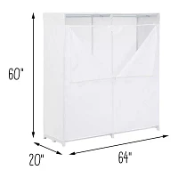 Honey-Can-Do White With Cover Portable Closet