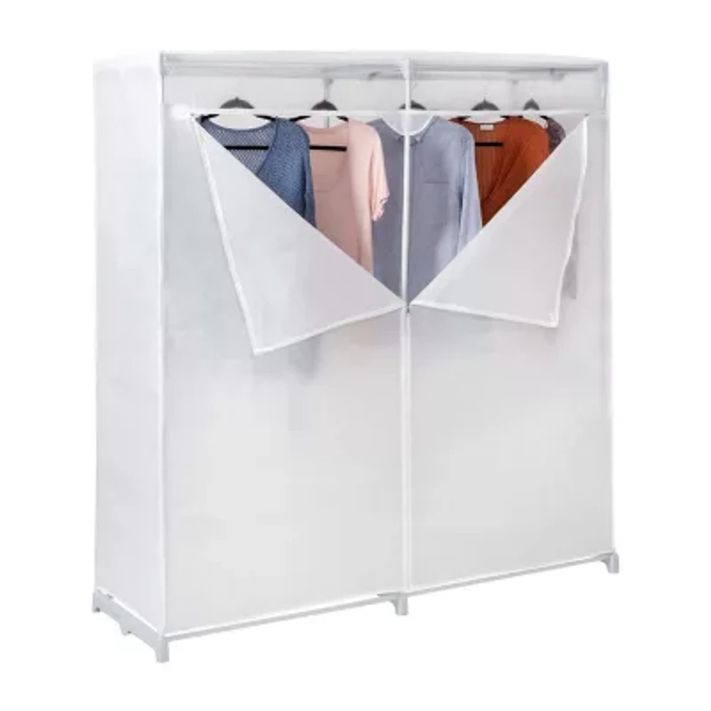 Honey-Can-Do White With Cover Portable Closet