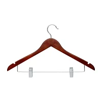 Honey-Can-Do Cherry Wood Finish Suit 12-pc. Wood Hangers