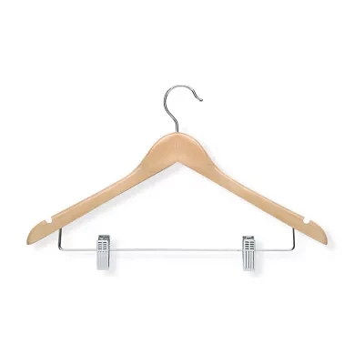 Honey-Can-Do Maple Finish Wood Clip Suit 12-pc. Wood Hangers