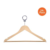 Honey-Can-Do Maple Finish Wood Hotel Suit 24-pc. Wood Hangers