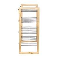 Honey-Can-Do Natural And Chrome 4-Tier 4-Shelf Shoe Rack