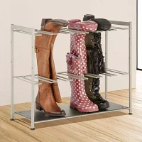 Honey-Can-Do Silver Hanging Boot Storage And Drying Shoe Rack