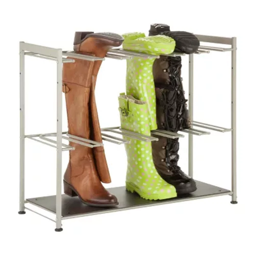 Honey-Can-Do Silver Hanging Boot Storage And Drying Shoe Rack