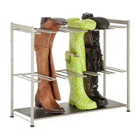 Honey-Can-Do Silver Hanging Boot Storage And Drying Shoe Rack