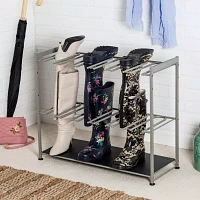 Honey-Can-Do Silver Hanging Boot Storage And Drying Shoe Rack