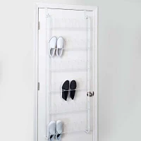 Honey-Can-Do White Steel 18-Pair Over the Door Shoe Rack