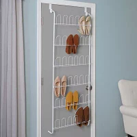 Honey-Can-Do White Steel 18-Pair Over the Door Shoe Rack