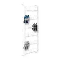 Honey-Can-Do White Steel 18-Pair Over the Door Shoe Rack