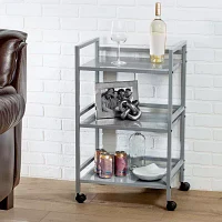 Honey-Can-Do Gray Metal Multi-Purpose Shelf Cart