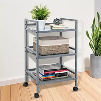 Honey-Can-Do Gray Metal Multi-Purpose Shelf Cart