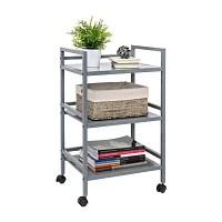 Honey-Can-Do Gray Metal Multi-Purpose Shelf Cart