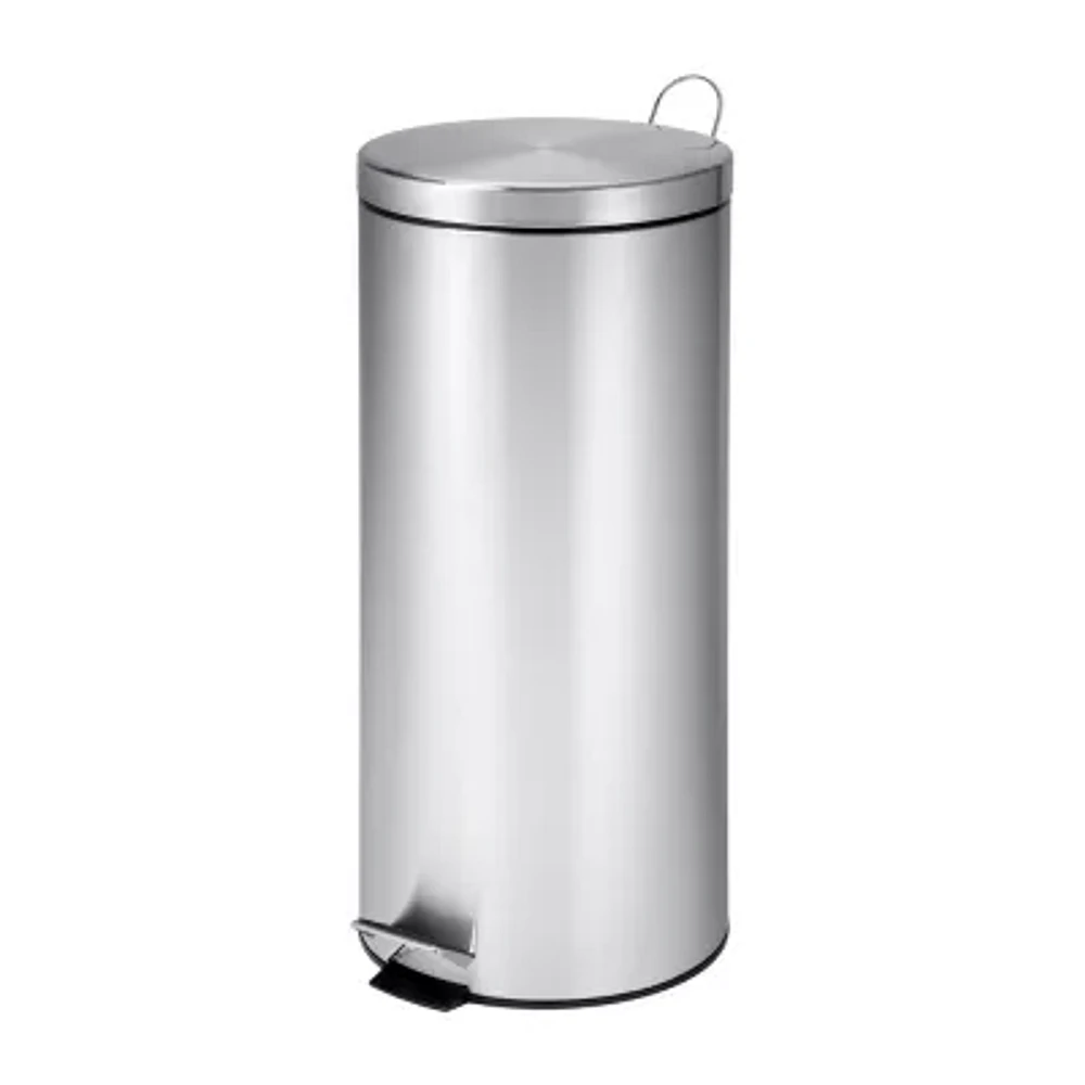 Honey-Can-Do 30l Stainless Steel Round Step Trash Can