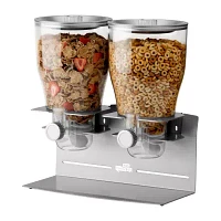 Honey-Can-Do 35oz Chrome Double Dry Food Dispenser