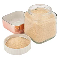 Honey-Can-Do Copper Lid Clear Glass 3-pc. Canister