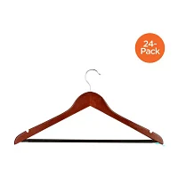 Honey-Can-Do Cherry Finish No-Slip Suit 24-pc. Wood Hangers