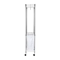 Honey-Can-Do Chrome Rolling Triple Laundry Sorter