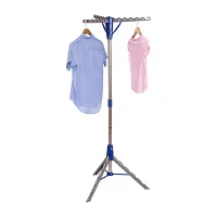 Honey-Can-Do Blue & Chrome Tripod Folding Drying Rack