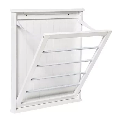 Honey-Can-Do White Folding Over-The-Door Wall Mounted Drying Rack