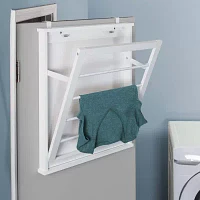 Honey-Can-Do White Folding Over-The-Door Wall Mounted Drying Rack