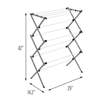 Honey-Can-Do Gray 3-Tier Folding Accordion Folding Drying Rack