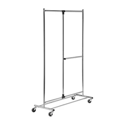 Honey-Can-Do Chrome 2-Tier Rolling Garment Rack