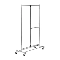 Honey-Can-Do Chrome 2-Tier Rolling Garment Rack