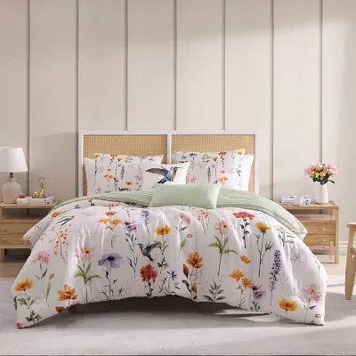 Bebejan Fresh Cut Flowers 5-pc. Midweight Reversible Comforter Set