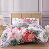 Bebejan Cool Pink Roses 5-pc. Midweight Reversible Comforter Set