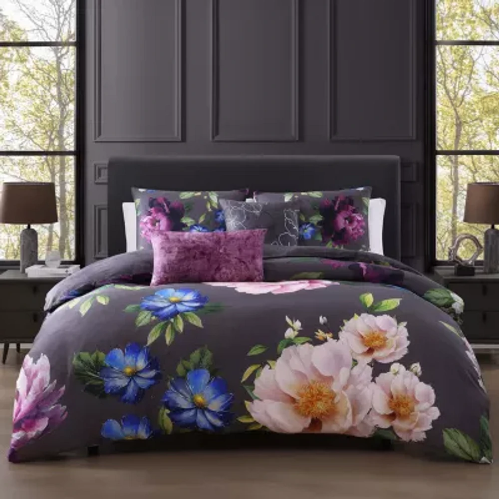 Bebejan Elegant Blossoms 5-pc. Midweight Reversible Comforter Set